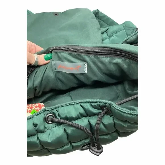 Brand New Free People FP Movement Quilted Carryall Backpack - Fuji Jade Green - Picture 8 of 10